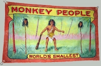  Fred G. Johnson Sideshow Banner - Monkey People