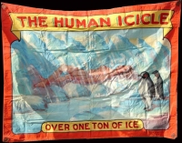 Fred Johnson Sideshow Banner Human Icicle