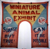 Fred Johnson Sideshow Banner Miniature Animal Exhibit