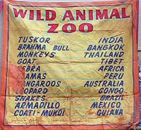 Fred Johnson Sideshow Banner Wild Animal Zoo