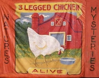 Fred Johnson Sideshow Banner - 3 Legged Chicken