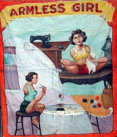 Fred Johnson Sideshow Banner Armless Girl