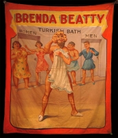 Fred Johnson Sideshow Banner Bearded Lady Brenda Beatty