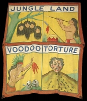  Fred Johnson Sideshow Banner Jungle Land Voodoo Torture