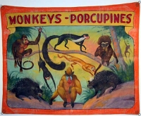 Fred Johnson Sideshow Banner Monkeys - Porcupines