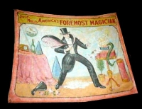 Fred Johnson Sideshow Banner Professor Milo Foremost Magician