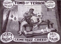 Fred Johnson Sideshow Banner Tomb of Terror 