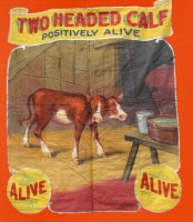  Fred Johnson Sideshow Banner Two Headed Calf