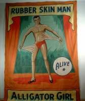 SideShow Banner Snap Wyatt Rubber Skin Man Alligator Girl.JPG SideShow Banner Snap Wyatt Rubber Skin Man Alligator Girl.JPG