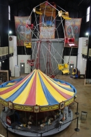 Authentic Antique Ferris Wheel and Merry Go Round set up on the main floor Authentic Antique Ferris Wheel and Merry Go Round set up on the main floor